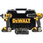 DEWALT DCK280C2 20 Volt Li Ion Compact Drill/Impact Combo Kit