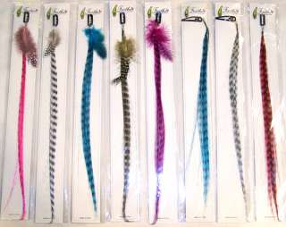 COLOR STRIPE FEATHER clip in HAIR EXTENSION STRIP  