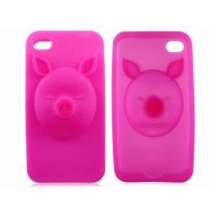  Cute Animal Pig Silicone Case Cover Skin for iPhone 4 4G 