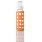 Lifefactory 9 Oz Glass Baby Bottle W/Silicone Sleeve (Orange)