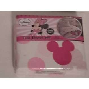 Disney Minnie Mouse 4 piece Full Sheet Set Cotton Rich 