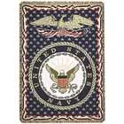 Simply Home United States Navy Military 3 Layer Afghan Throw Blanket 