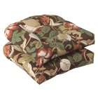   of 2 Outdoor Patio Furniture Wicker Chair Seat Cushions   Floral Cafe