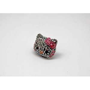  Hello Kitty RARE Crystal & Rhinestone BLING ring by Jersey 