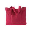 Authentic Pigment 14 oz. Pigment Dyed Large Canvas Tote   POPPY   OS