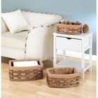 Neu Home Havana Collection Curved Baskets (Set of three)   Brown   17 