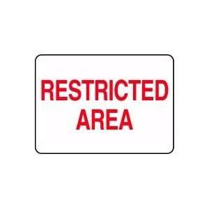  Restricted Area 10 x 14 Adhesive Vinyl Sign