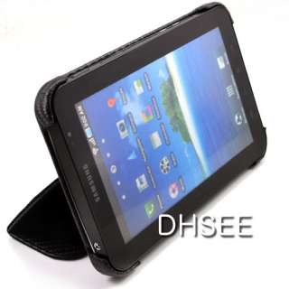   Fiber Flip Leather Case Cover For Samsung Galaxy TAB P1000  