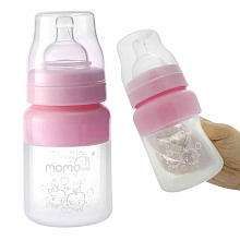   oz Wide Neck Silicone Baby Bottle   Pink   Momo Baby   Babies R Us