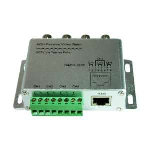  Surge Protected 4 Channel Passive Video Balun Transmitter 