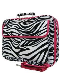 Pink Zebra 17 Padded Laptop Case Cover Briefcase Bag  
