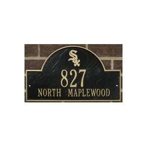  WHITE SOX Personalized Arched Address Plaque Patio, Lawn 