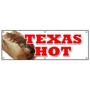    72 TEXAS HOT BANNER SIGN weiner hot dog sign Patio, Lawn & Garden