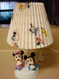Mickey And Minnie 1984 Night Light Table Lamp Vintage!!  