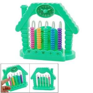   Child Kid Green House Design Counting Number Abacus Toy: Toys & Games
