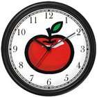 WatchBuddy Red Apple 3 Wall Clock by WatchBuddy Timepieces (White 