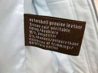 Super Soft DANIER Italian Leather Ladies Coat Jacket Lt. Turquoise 