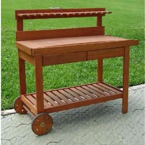  VIFAH Wood Potting Bench: Patio, Lawn & Garden