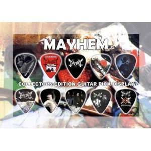  Mayhem Premium Celluloid Guitar Picks Display A5 Sized 