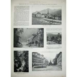  1892 Alps Mountains Savoy Gervais Baths Gorge Bon Nant