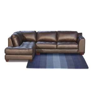  Zen 2 Piece Leather Sectional with Left Chaise Furniture & Decor