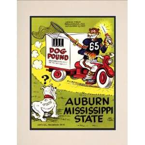  1965 Auburn vs. Mississippi State 10.5x14 Matted Historic 