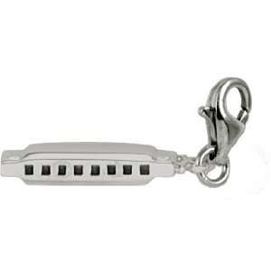 Rembrandt Charms Harmonica Charm with Lobster Clasp, Sterling Silver