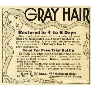  1918 Ad Mary T Goldman Gray Hair Color Bottle Dye Styling 