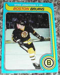 Stan Jonathan 1979 80 Topps Boston Bruins NHL Hockey  
