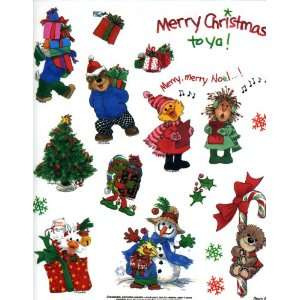  Suzys Zoo Merry Christmas to Ya Vinyl Window Clings, 16 