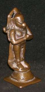   Indian Ritual Bronze Statue Of Hanuman Rare Old Collectible  