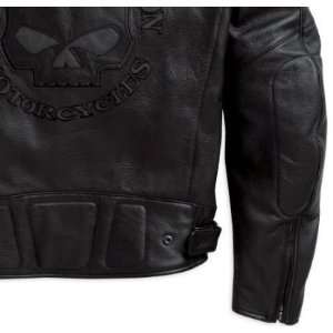   REFLECTIVE SKULL LEATHER Jacket Removable Fleece Liner ALL NEW  