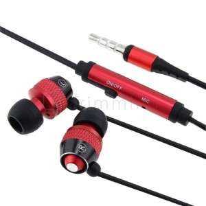 Universal Red Headset Earbud For Apple iPhone 4 4S 3G 3GS  