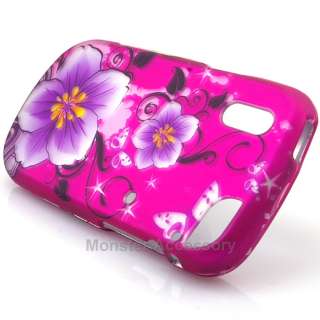   Hibiscus Rubberized Hard Case Snap On Cover For Pantech Hotshot 8992
