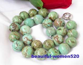  Green round Turquoise Necklace . I starting so low price, i believe 