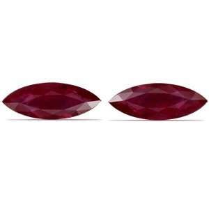  2.90 Carat Loose Rubies Marquise Cut Pair Gemstone 