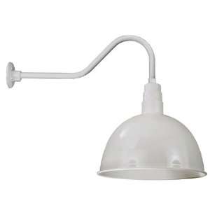  ANP Lighting 18 Inch Deep Bowl Shade With E6 Arm In White 