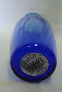 Indiana Company Lancaster Colony Cobalt Blue Swirl Glass Vase USA 