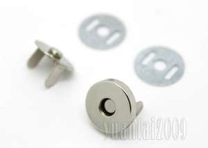 Magnetic Snap Purses Closures Buttons Fasteners 14mm Silver Bag 