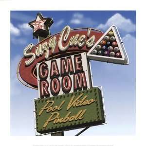  Suzy Cues Game Room by Anthony Ross 14x14 Toys & Games