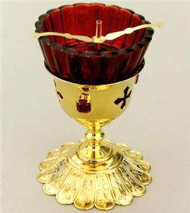   Votive Red Standing Lamp Church Candle Holder AUTHENTIC Russian  