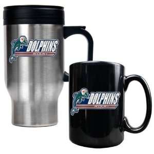  Miami Dolphins Travel Mug & Ceramic Mug set: Sports 