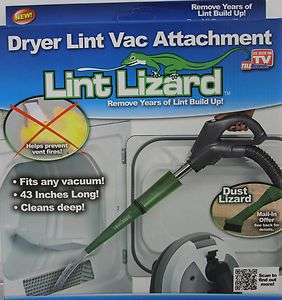   As Seen On TV Dryer Vent Lint Removal Vacuum Cleaning Kit Hose Brush