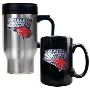  Charlotte Bobcats Coffee Cup & Travel Mug Gift Set: Sports 