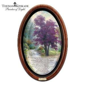 Kinkade Tree Of Life Framed Canvas Collector Plate With Original Poem 