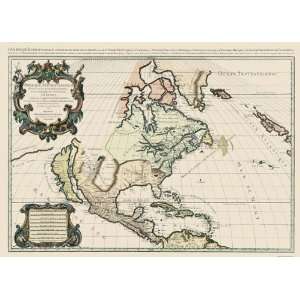  AMERIQUE SEPTENTRIONALE MAP 1674: Home & Kitchen