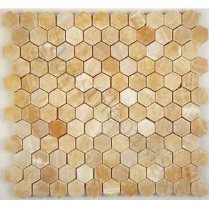  Honey Onyx Hexagon Yellow Kitchen Polished Stone   15663 