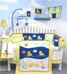 Quack Quack Ducks Baby Crib Nursery Bedding Set 10 pcs  