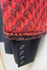 7K Chanel 11A Crop Red Tweed Jewel Double Jacket 40 Tux Boyfriend 