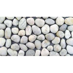 Honed White Onyx Pebbles & Stones White Anatolia Pebble Tiles Tumbled 